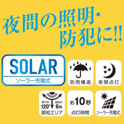 ふるさと納税 小野市 大進 明るさ切り替えができるソーラー センサーライト 800lm DLS-WL010 防犯 屋外 |  | 01