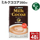 【ふるさと納税】【定期便】【6ヶ月毎2回】ミルクココア250ml 計48本（24本×2回） ココア ミルク 乳飲料 乳性飲料 ドリンク 飲み物 飲料 常温保存 国産 熊本県産 熊本県 菊池市 送料無料