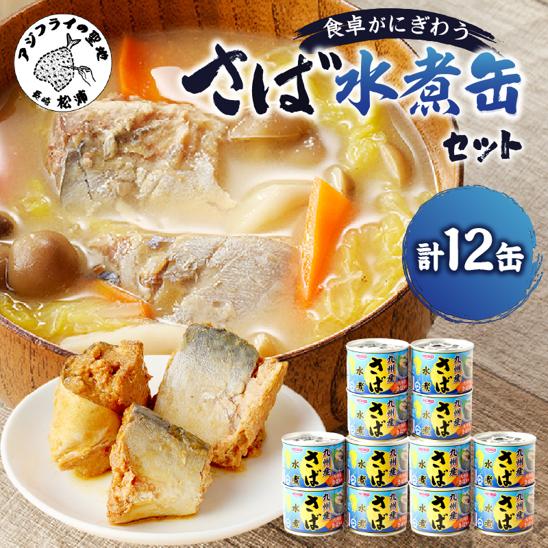 さば水煮缶セット(12缶)( 保存食 非常食 防災 備蓄 長期保存 )【B2-108】