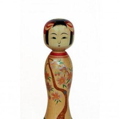 ふるさと納税 福島市 蒔絵こけし6寸 土湯こけし工人近野明裕作No.0492