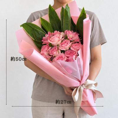 ふるさと納税 茅野市 蓼科高原から産地直送　バラの花束(ピンク) |  | 01