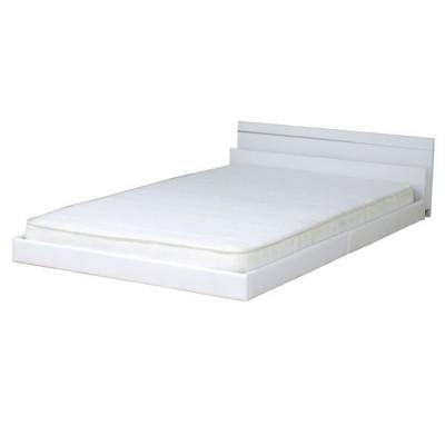 ふるさと納税 知立市 【組立付き】292セミダブルベッド(ホワイト)ボンネルコイルマットレス付(1472)