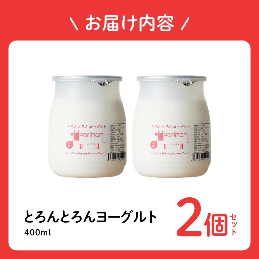 とろんとろんヨーグルト2個セット【 トロントロンヨーグルト トロントロン アリマン 乳製品 乳 加工品 牛乳 ヨーグルト 乳 】 