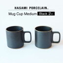 【HASAMI PORCELAIN】マグカップ ブラック 2点セット【東京西海】