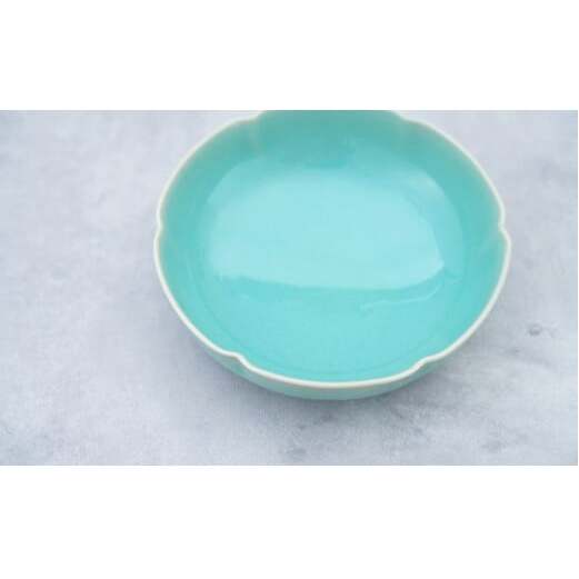 有田焼 翡翠輪花深皿 15.8cm 【 茂正工房 】梶原大敬 陶器 和食器 青磁 手作り 作家もの 食器 A15-308_イメージ5