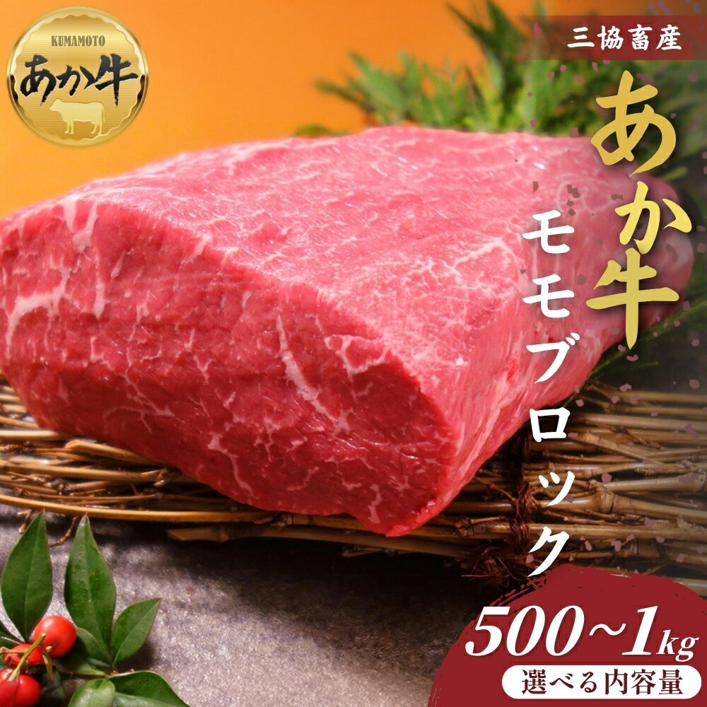 【ふるさと納税】【三協畜産】熊本和牛あか牛モモ ブロック 500g または 1kg 精肉 牛肉 あか牛 赤牛 牛肉 国産 簡単 お取り寄せ 冷凍 お土産 ギフト 贈り物 贈答用 豪華 セット ご当地 簡単 手軽 贅沢 ご褒美 お祝い 大容量 業務用 人気 晩ご飯 熊本県 阿蘇市