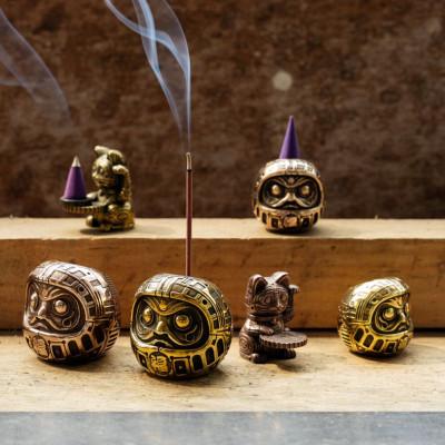 ふるさと納税 高岡市 福香 -FUKKA-　招き猫/MANEKINEKO　ゴールド　お香立て　 |  | 02