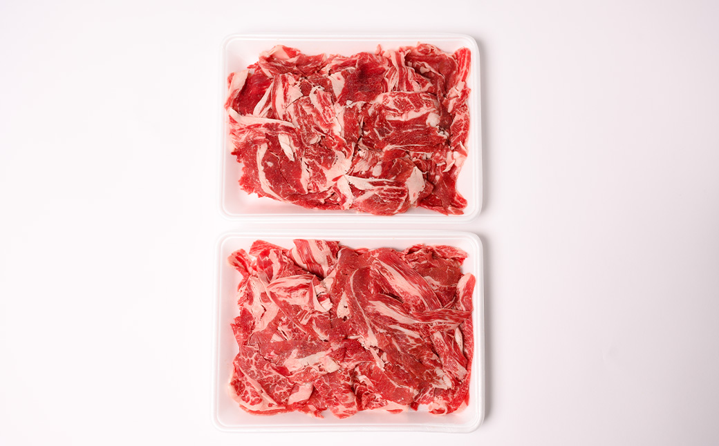 【定期便6回】 あか牛 切り落とし 1kg 500g×2パック_イメージ5