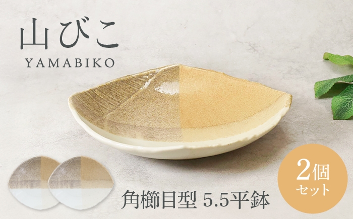 
                  【美濃焼】山びこ 角櫛目型 5.5平鉢 2個セット【カネ定製陶】 プレート 食器セット 和食器 [MEI323]
                