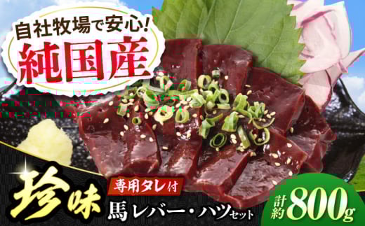 『純国産』熊本の味 馬 珍味 セット 計約800g（約200g×4セット）レバー ハツ 刺身 タレ付【有限会社 九州食肉産業】 [AYCN016]