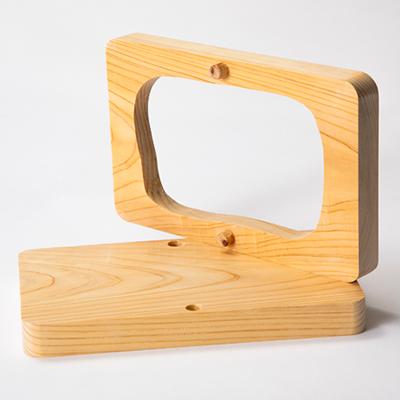 ふるさと納税 与謝野町 天然ヒノキ使用　立体フォトフレーム　縦15cm×横11cm×奥行3.7cm |  | 02