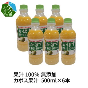 F10041　【大分県】【果汁100％】【無添加】カボス果汁　500ml×6本