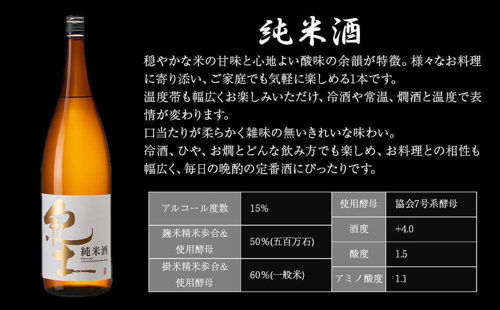 紀土 純米・純米吟醸・純米大吟醸酒 1.8L 3本セット ［Hw7］