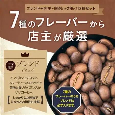 自家焙煎スペシャルティコーヒー豆 店主おすすめ3種 計300g【1653005】