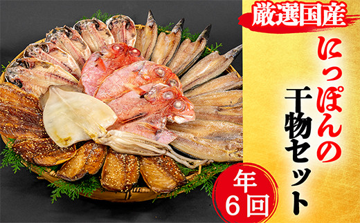 藤文の「にっぽんの干物セット定期便」（年６回）  あじ 鯵 金目鯛 いか イカ さば 鯖 真ほっけ かます カマス ひもの 一夜干し 定期便 冷凍 西伊豆 伊豆 ギフト お歳暮 お中元