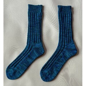 【ezu】someiro kutsushita　/セルリアンブルー◆高級◆コーマ糸◆湿調作用【1650060】