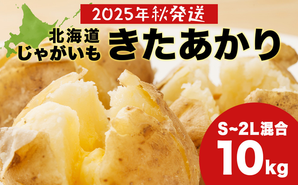
            【2025年秋頃出荷予約】「きたあかり」じゃがいも10㎏（S～2L混合）有機質100％肥料 じゃがバター ポテトサラダ 肉じゃが
          