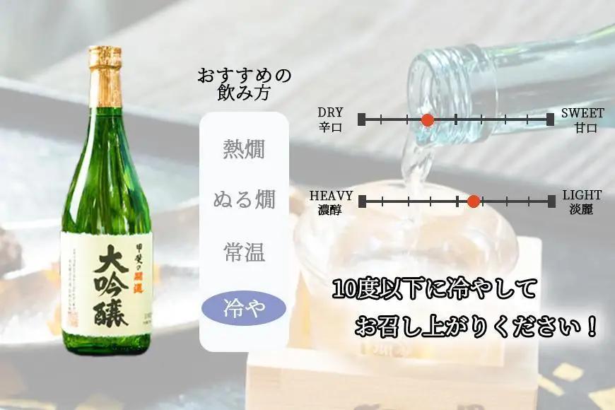 甲斐の開運 純米大吟醸「冨麓」・大吟醸 飲み比べ 720ml×各3本＜富士山の日本酒＞【井出醸造店】