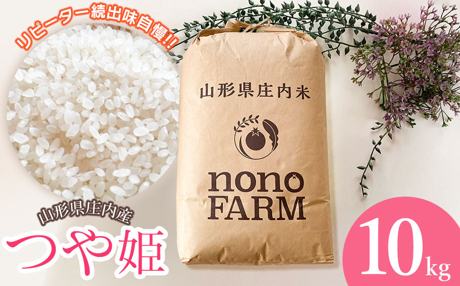 
            【令和7年産先行予約】山形県庄内産　特別栽培米つや姫 精米 10kg （10㎏×1袋）　野々ファーム
          