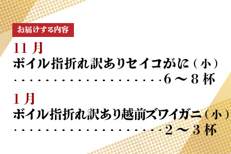 【先行予約】【年2回定期便】越前がに・せいこがに食べ比べコースA [G-4353]