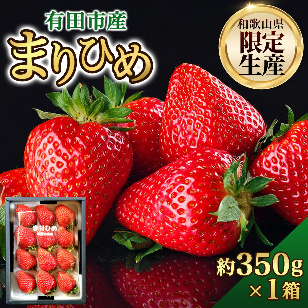 【ふるさと納税】★1月も順次発送★ 特選 いちご まりひめ 大粒 約350g×1箱 高級 和歌山 苺 イチゴ 産地直送 濃厚 甘い フルーツ 果物 くだもの 人気 おすすめ 送料無料 国産 和歌山県有田市 （A236-2）