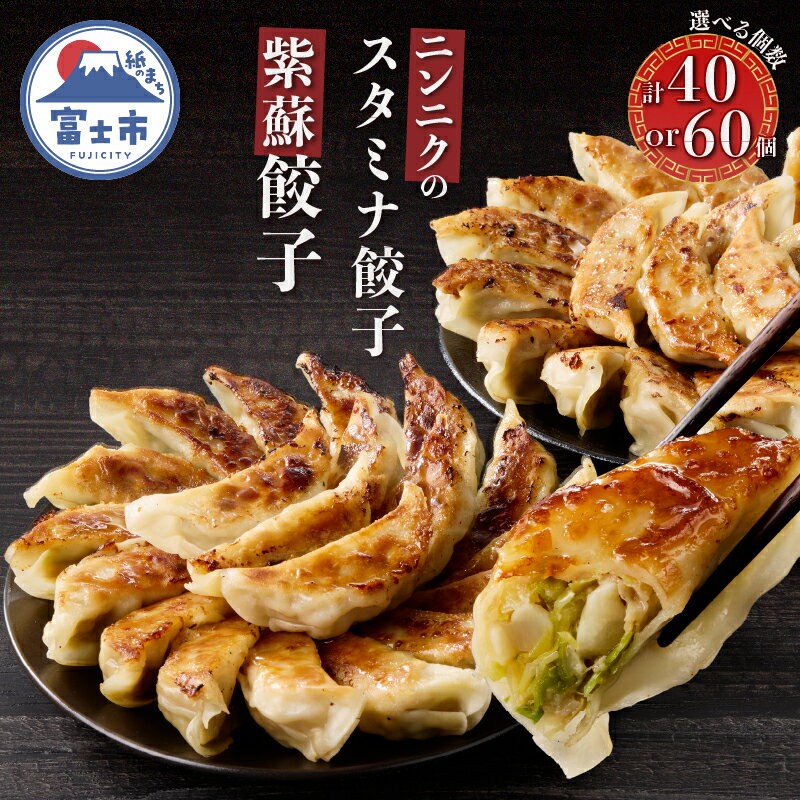 【ふるさと納税】 紫蘇餃子 スタミナ餃子 各20個(計40個)/各30個(計60個) セット ギョーザ しそ ニンニク おかず おつまみ 食べ比べ 特製 中華 食品 冷凍発送 富士市 [sf001-223] [sf001-224]