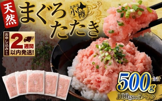 まぐろたたき 合計500g（100g×5パック） まぐろ マグロ 鮪 たたき マグロのタタキ 魚 魚介類 冷凍