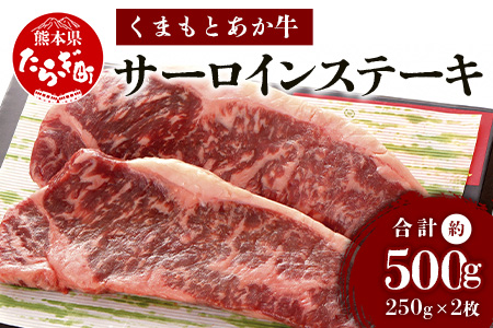 くまもとあか牛 サーロインステーキ 約500g 【 冷凍 牛肉 牛 お肉 肉 あか牛 赤牛 サーロイン ステーキ 】 073-0405