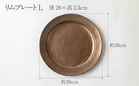 【美濃焼】DesPres-デプレ- リムプレートL/M GOLD 2枚セット｜食器 食器セット お皿 皿 ワンプレート ランチプレート 美濃焼 セット ケーキ ソーサー 中皿 さら おしゃれ キッチン
