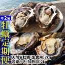 【ふるさと納税】【定期便】【年2回】若狭の天然岩牡蠣（生食用）と若狭小浜ブランド 若狭かき（加熱用）2kg×2回 計4kg｜貝 カキ かき 酒の肴 おつまみ バーベキュー 新鮮 2キロ 牡蠣 冷蔵 送料無料 [B-012004]