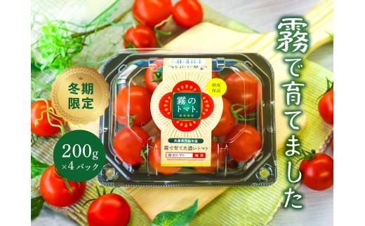 
【霧で育てた濃厚な味】霧のトマト 200ｇ×4パック（06-16）
