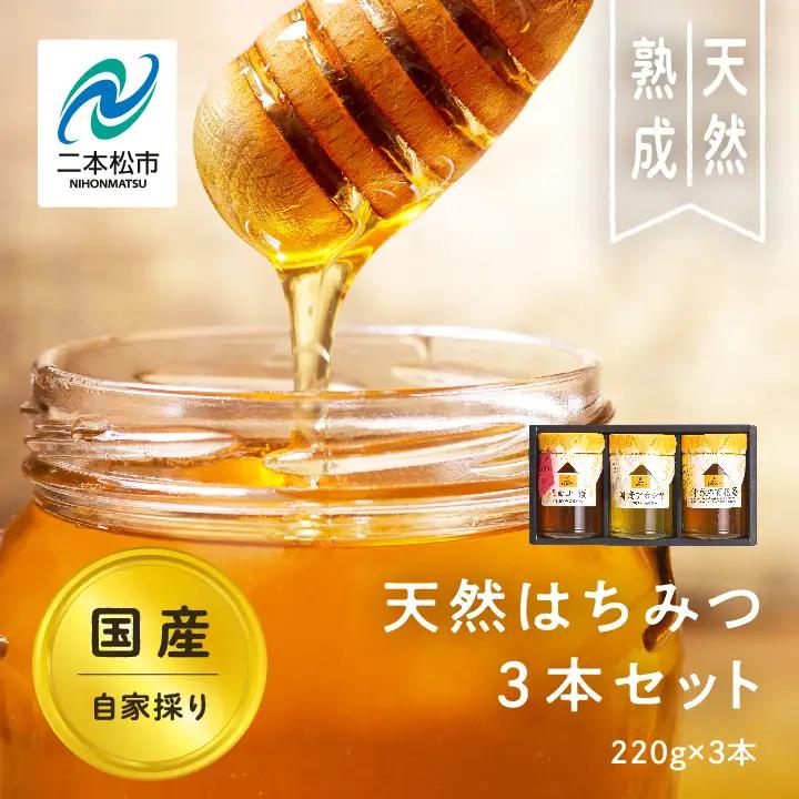 国産天然はちみつ 3本セット(220g×3) | ハチミツ 蜂蜜【株式会社渡辺養蜂場】