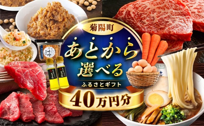 
            【あとから選べる】菊陽町ふるさとギフト 40万円分 [BHZY009]
          