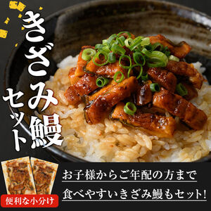 うなぎ 無投薬  鹿児島県産  ＜極上＞ (160g～236g×3尾・きざみ50g×2袋)  うなぎ【西日本養鰻】B44-v02