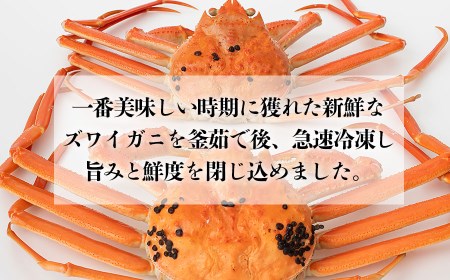 【令和7年11月以降発送】 冷凍 鼠ヶ関産ボイルズワイガニ (約400g)×2尾　鶴岡魚類株式会社　K-791