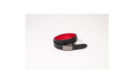 BUNCUREY　ローラーバックルベルト（BM23SS-08-023）〈ブラック〉