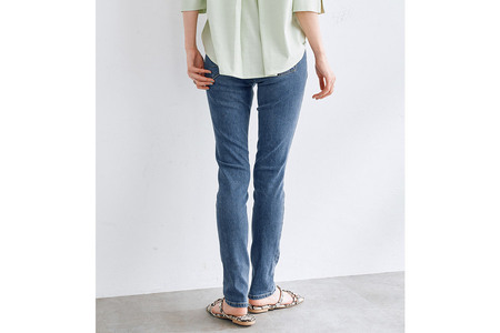 レディースジーンズ SOMETHING STANDARD SKINNY(SKY36-146)【中色ブルー】27インチ