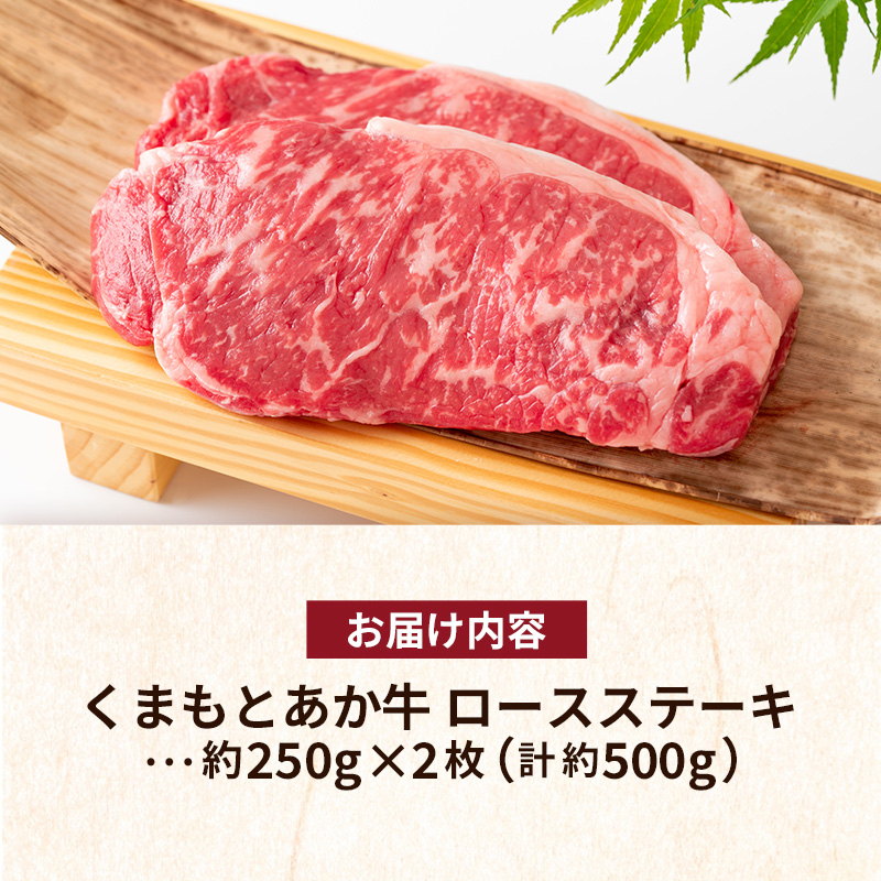 【GI 認証】 くまもとあか牛 ロースステーキ 約500g - 肉 お肉 牛肉 くまもとあか牛 あか牛 和牛 ステーキ ロース 冷凍 国産 九州産 熊本県産 熊本県 甲佐町_イメージ5