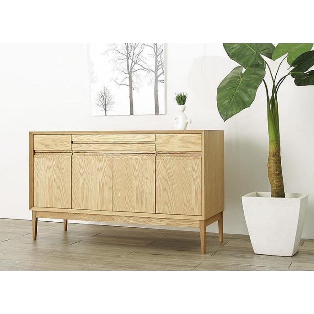 【ふるさと納税】大川家具 レフライン 120cm リビングボード 収納 天然木オーク(ナラ) 野中木工所 | インテリア ファニチャー 人気 おすすめ 送料無料