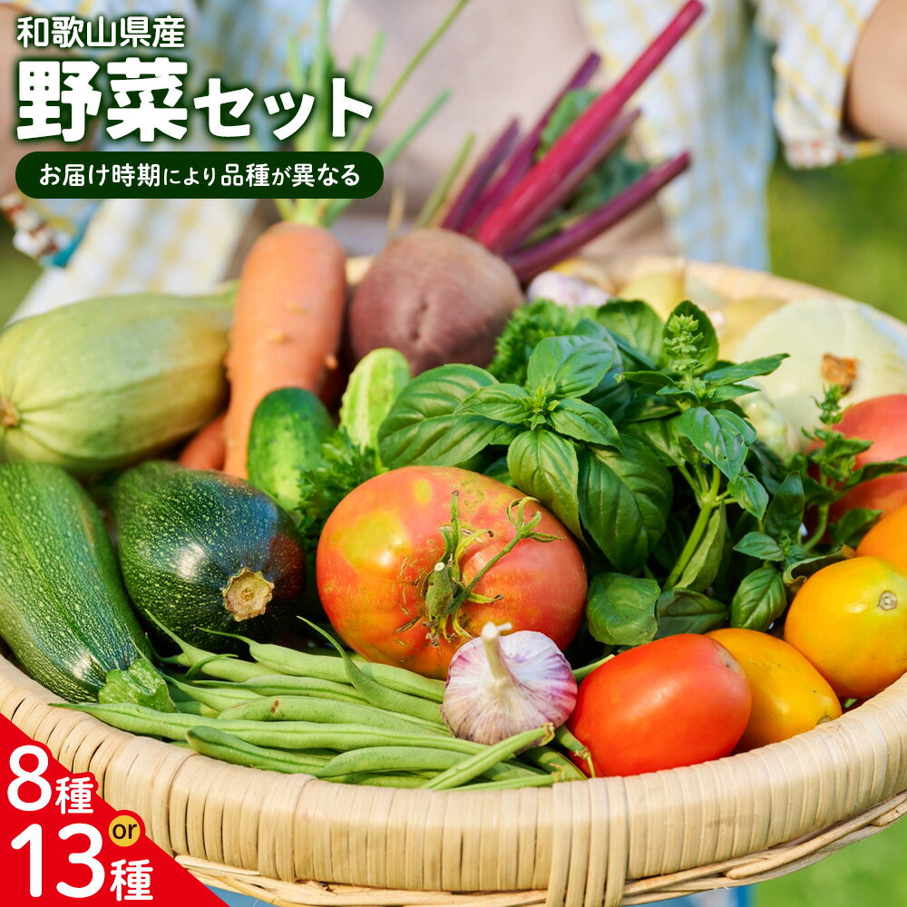 【ふるさと納税】和歌山県産 野菜セット 選べる 8種 13種 紀州田舎の小さな八百屋さん《30日以内に出荷予定(土日祝除く)》和歌山県 日高町 野菜 やさい ヤサイ セット 送料無料