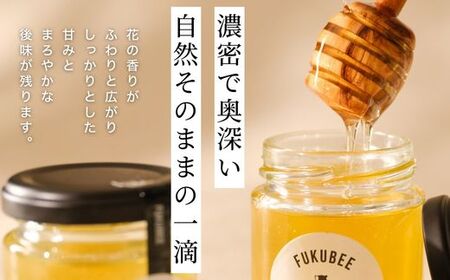 国産天然はちみつ FUKUBEE ハニーボトル 200ml 2本セット 蜂の幸せを考える養蜂家【蜂蜜 はちみつ ハチミツ 百花蜜 非加熱 ストレスフリー 養蜂 レンゲ アカシア 桜 フジ 花 ミツバチ