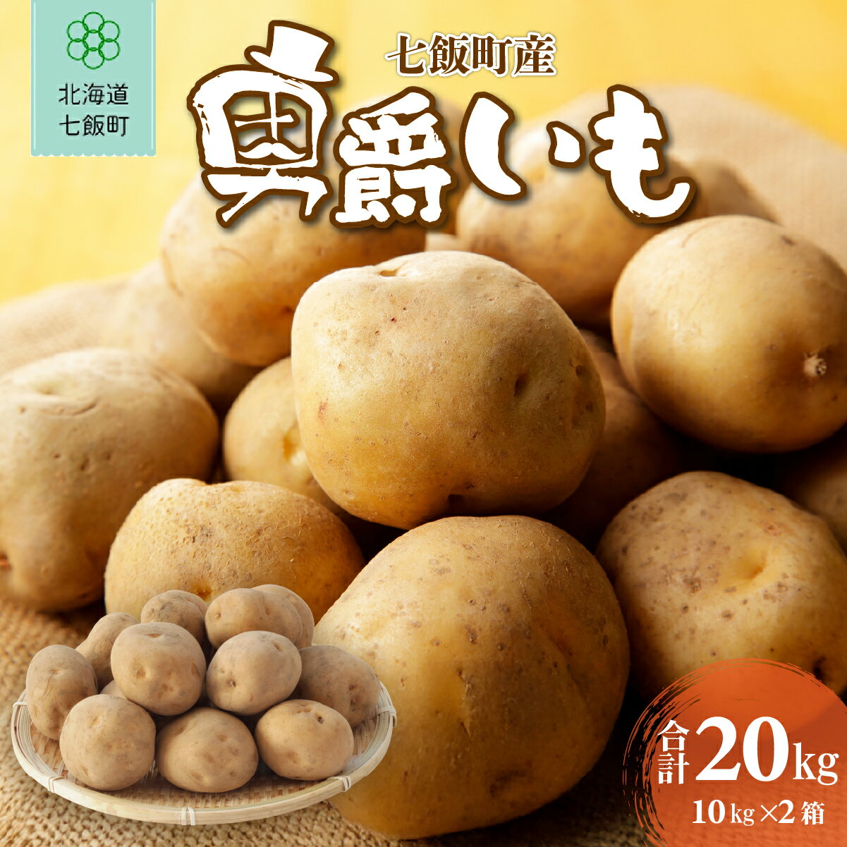 【ふるさと納税】七飯町産男爵いも20kg(10kg×2 ) 【 ふるさと納税 人気 おすすめ ランキング じゃがいも 男爵 男爵いも 北海道 七飯町 送料無料 】 NABK002