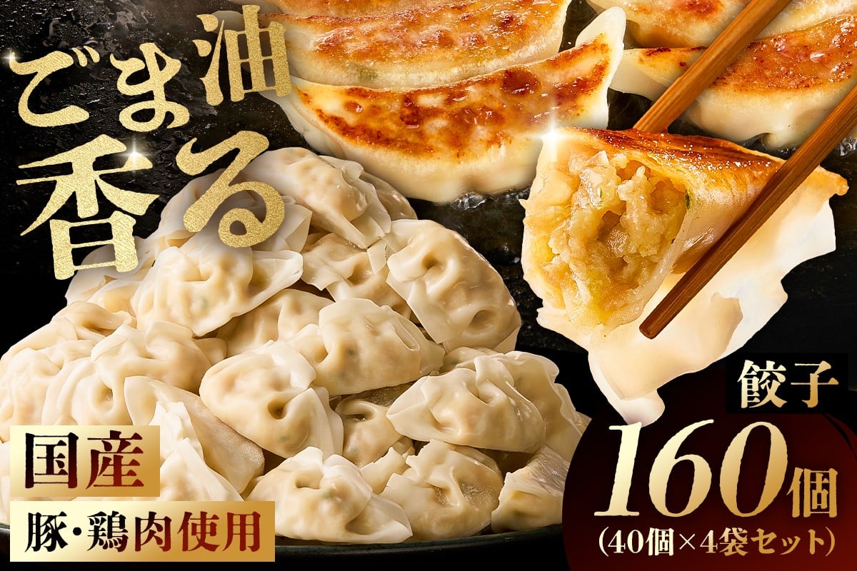 
            餃子　40個×4袋セット mi0115-0001 【餃子 中華 国産 豚肉 鶏肉 焼き餃子 揚げ餃子 水餃子 セット ランチ ディナー】
          
