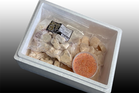 たこ唐揚げ250g×2P、ほたて貝柱500g×2P、いくら醤油漬け100g×1P C-76044