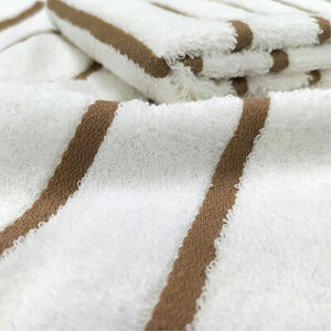 ＜バスタオル3枚組＞オーガニックコットンバスタオル  しまふわBR