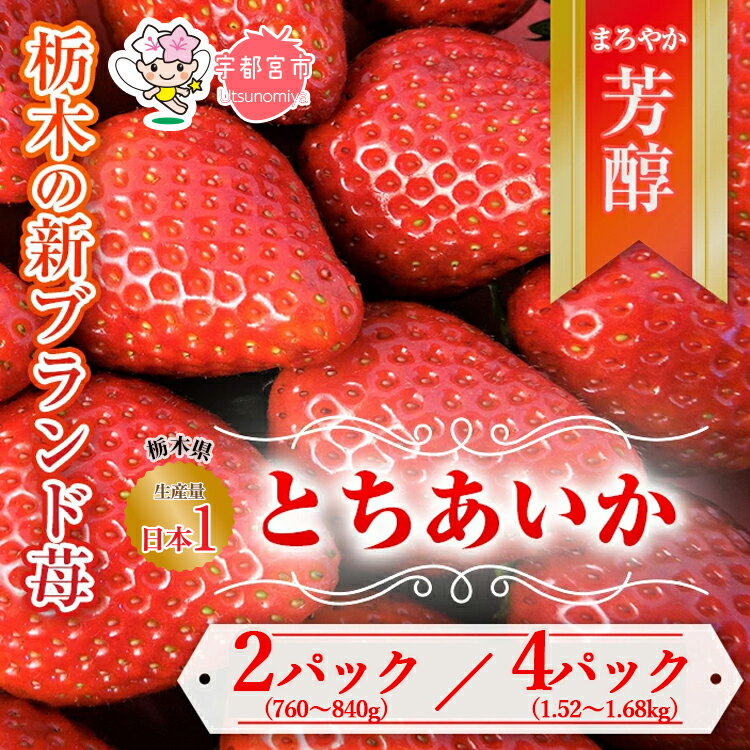【ふるさと納税】＼選べる内容量／【先行予約】とちあいか 約380g～420g×2パック | いちご 苺 イチゴ 新種 甘い 糖度 ハート型 フルーツ 果物 スイーツ いちごジャム 産地直送 国産 生産量日本一 栃木 ※離島への配送不可 ※2026年1月中旬～3月下旬頃に順次発送予定