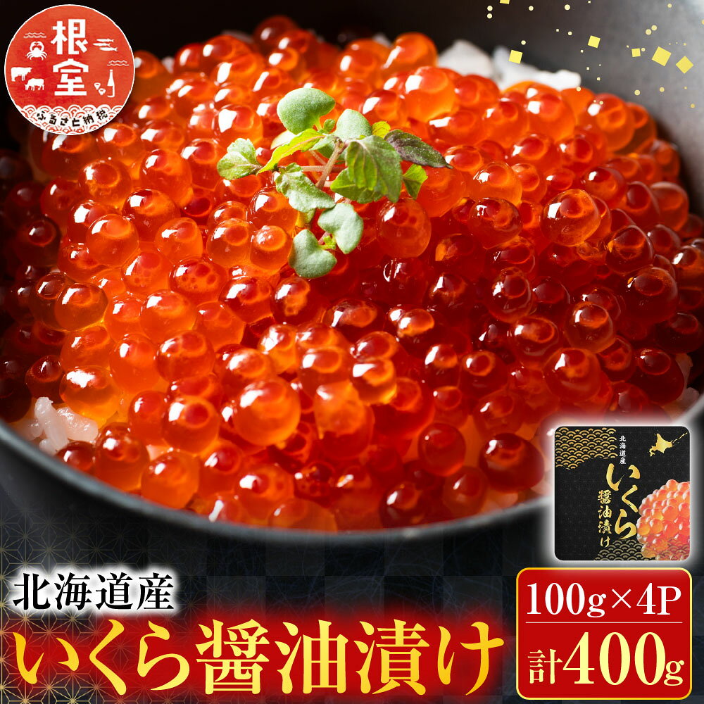 【ふるさと納税】 秋鮭いくら 100g × 4P ( 計 400g ) イクラ 醤油 醤油漬 醤油漬け 魚卵 鮭卵 お取り寄せ グルメ 海鮮 北海道 根室市 ふるさと納税 F-81004