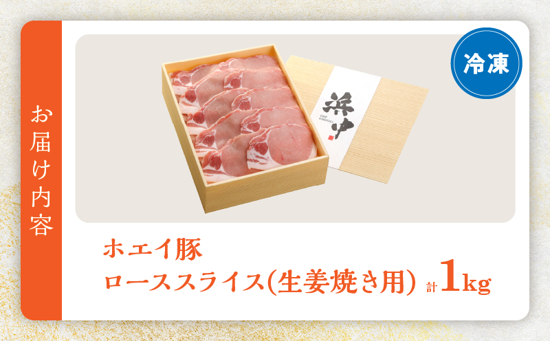 ホエイ豚ローススライス(生姜焼き用)　計1kg_100202