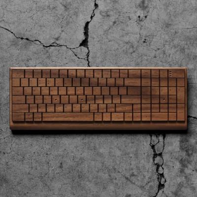 ふるさと納税 鯖江市 【Hacoa】無機質なパソコン周りに温もりをプラスする木製キーボード　ウォールナット |  | 01