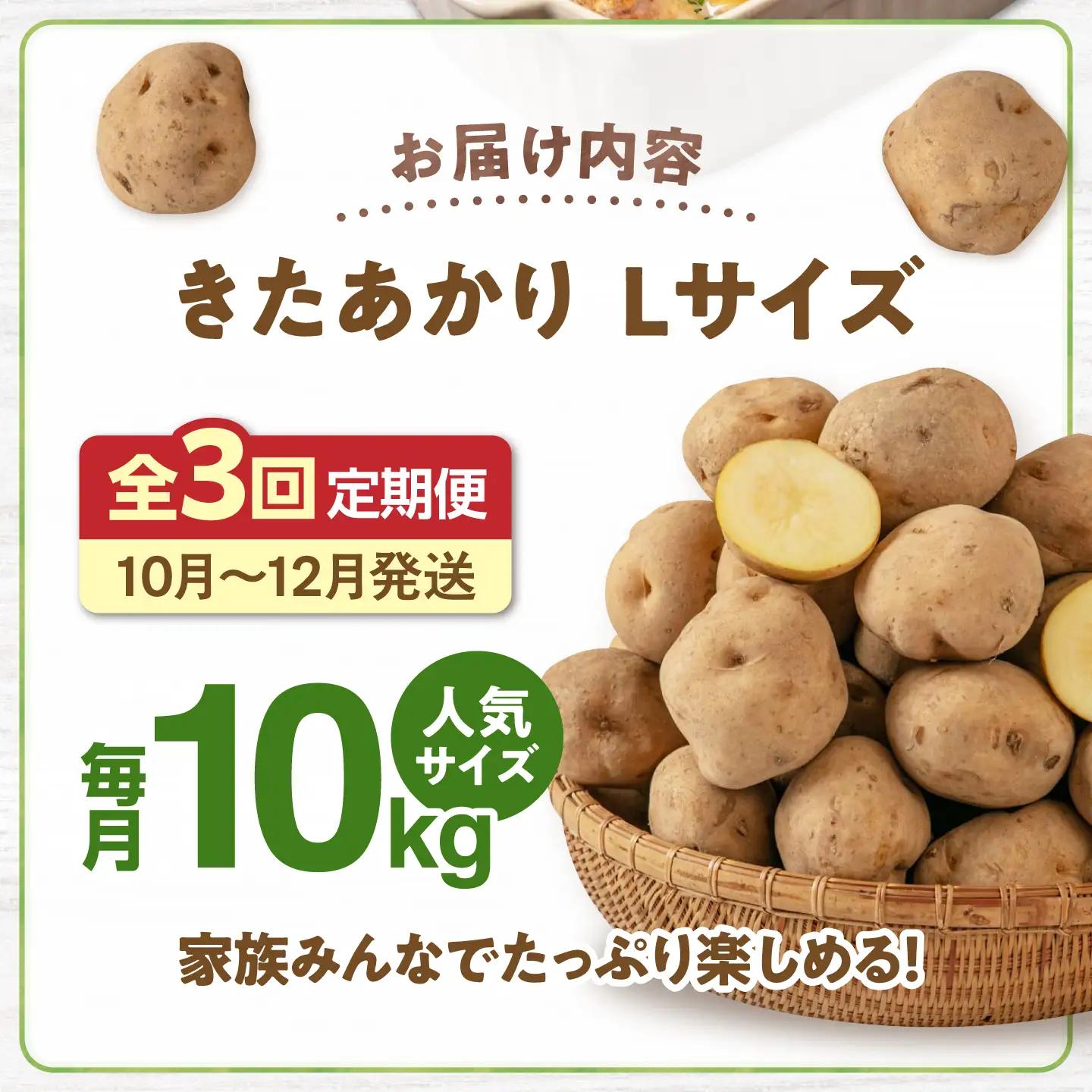【全3回定期便】【10月〜12月発送】キタアカリ 10kg [AJAK019] じゃがいも 